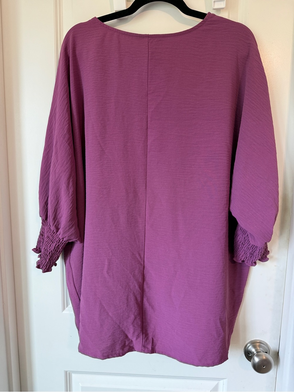 Dokotoo-Violet Plus-Size Smocked Sleeve Blouse - Picture 4 of 4